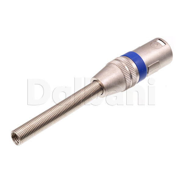 10101510028, XLR Cable Connector, 3 Pin, Male, Blue, Long - Image 3