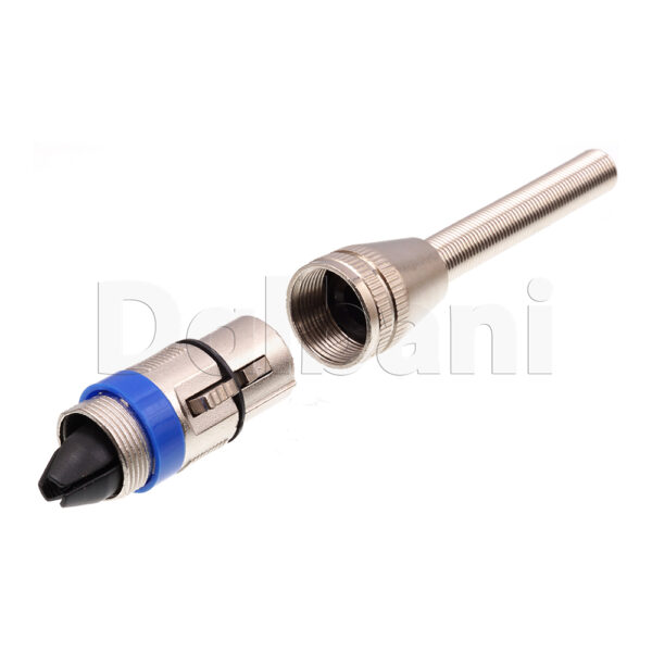 10101510029, XLR Cable Connector, 3 Pin, Female, Blue, Long - Image 4