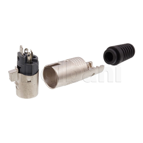 10101510033, XLR Cable Connector, 3 Pin, Female, Silver - Image 4