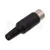 10101510239, DIN Connector, 4 Pin, Male, Black and Silver - Image 3