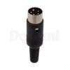 10101510239, DIN Connector, 4 Pin, Male, Black and Silver - Image 4