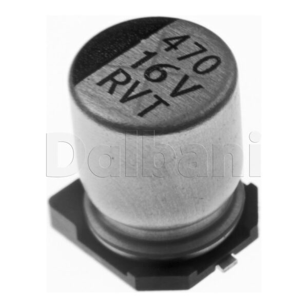 16 V 470uF SMD Electrolytic RVT Aluminum Capacitor