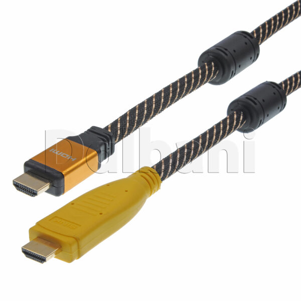 New 82ft 25M Premium High Speed Braided HDMI Cable 1080P Full HD TV Black Yellow