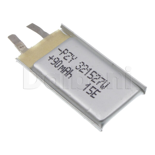 321527 Internal Lithium Polymer Rechargeable Battery 3.7V 90mAh 3.2x15x27mm - Image 4