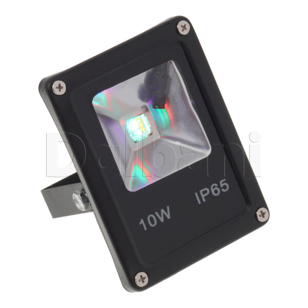 10W RGB Black Outdoor Waterproof LED Flood Light