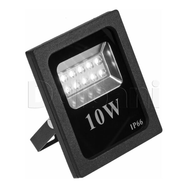 10W 6000K Black Outdoor Waterproof LED Flood Light