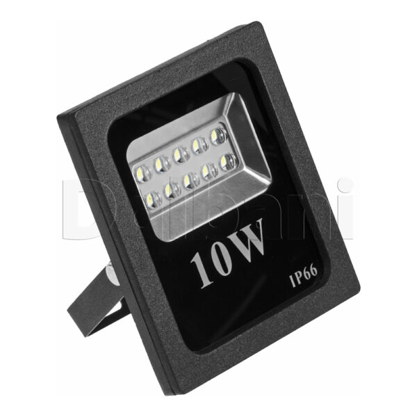 10W 6000K Black Outdoor Waterproof LED Flood Light - Image 3
