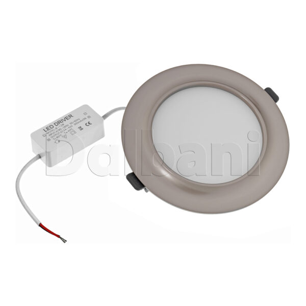12W 6000k Nickel Pearl Round Surface Mounted LED Panel Light