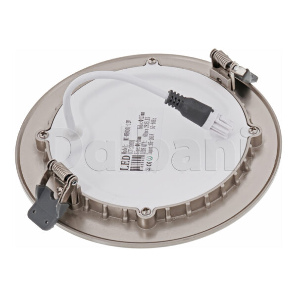 12W 6000k Nickel Pearl Round Surface Mounted LED Panel Light - Image 4