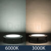 20W 6000k Black Pearl Round Surface Mounted LED Panel Light - Image 7