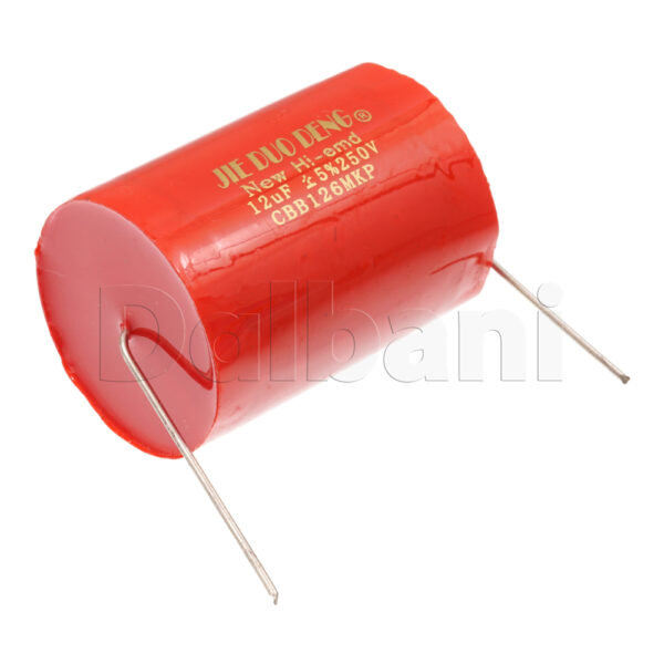 250VAC 12uF Axial Polypropylene Film (PP) CBB Film Capacitor - Image 3