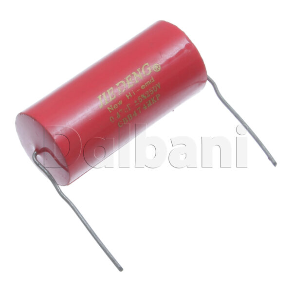 250VAC 0.47uF Axial Metallized Polypropylene Film Film Capacitor