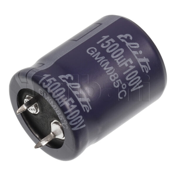 Original New Elite Snap In Capacitor 100V, 1500uF, 25x30mm, 85C