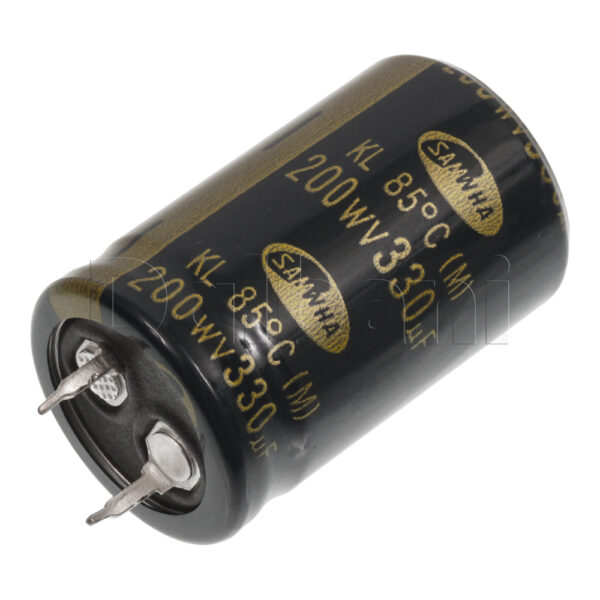 Original New Samwha Snap In Capacitor 200V, 330uF, 22x35mm, 85C