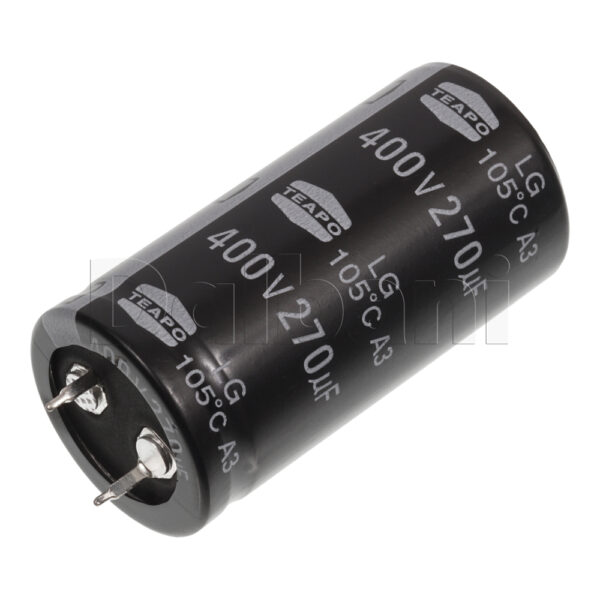 Original New Teapo Snap In Capacitor 400V, 270uF, 25x50mm, 105C