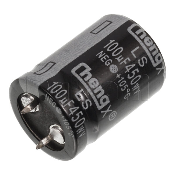 Original New Chengx Snap In Capacitor 450V, 100uF, 22x30mm, 105C