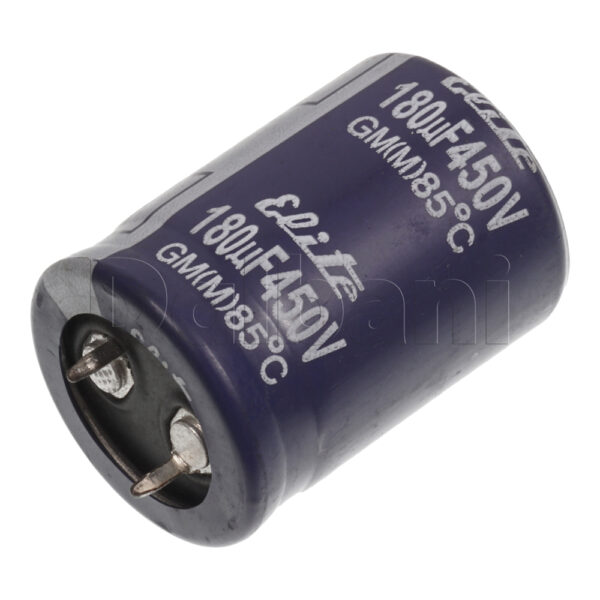 Original New Elite Snap In Capacitor 450V, 180uF, 25x35mm, 85C