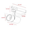 10W COB 6000K Track Mount White LED Tracklight - Image 6