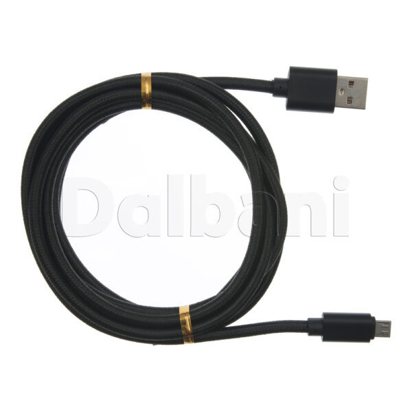 2M Micro USB B to USB A Data Charge Cable Smooth Blue