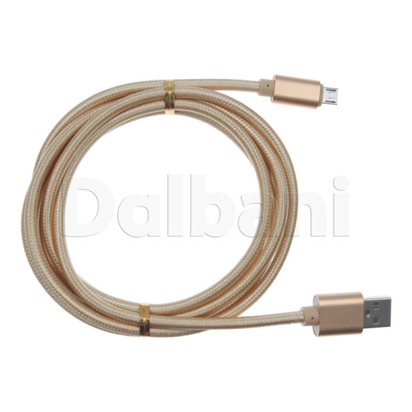 2M Micro USB B to USB A Data Charge Cable Smooth Pink