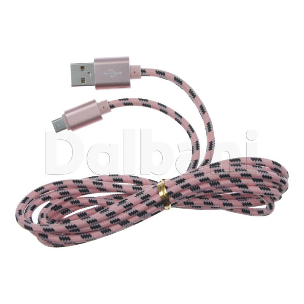 2M Micro USB B to USB A Data Charge Cable 0 Pink