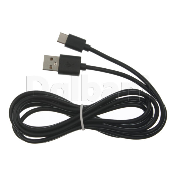 2M USB C to USB A Data Charge Cable 0 Black 0