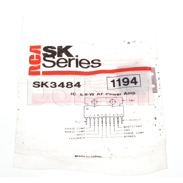 SK3484, Original New RCA, Semiconductor