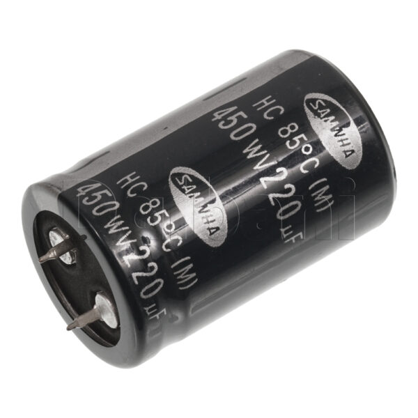 Original New Samwha Snap In Capacitor 450V, 220uF, 25x40mm, 85C