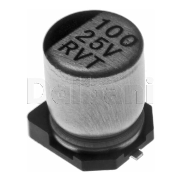 10PCS 25V100MF6.3x7.7 New SMD Capacitor 25V 100UF 6X7MM