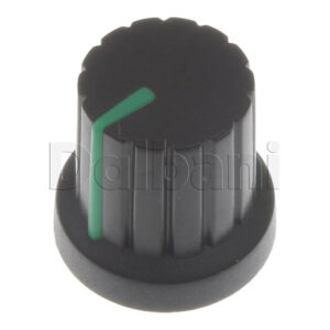 5pcs HJ-117 New Push-On Mixer Knob Black with Green Stripe 6 mm Plastic